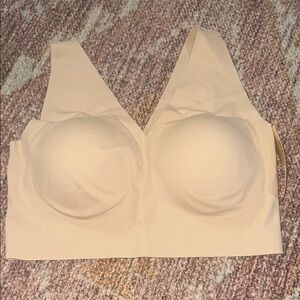 New truekind everyday comfort Vneck bralette size XL chai color